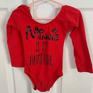 Red/Minnie Long sleeve Leotard